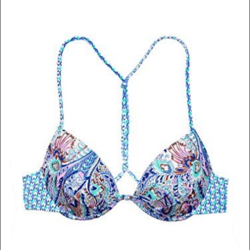 Blue Paisley Victoria’s Secret Bikini Tops 32B/34D